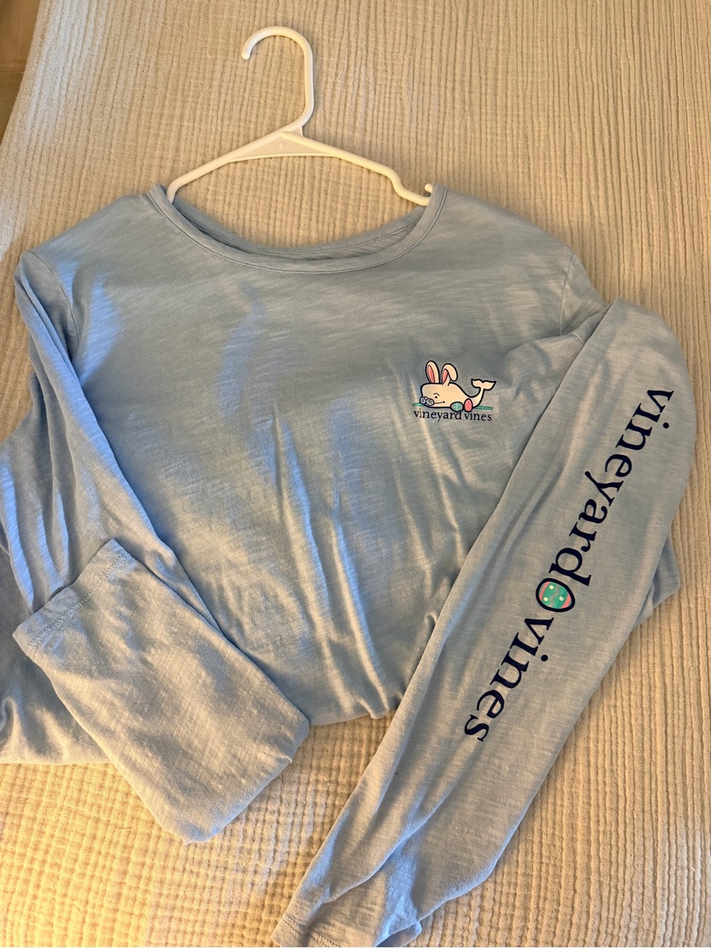 Vineyard Vines Easter Whale Graphic Tee - Light Gray